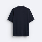 Elegant strikket poloskjorte med glidelås