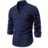 Elegant avslappet slim fit-herreskjorte med knapper