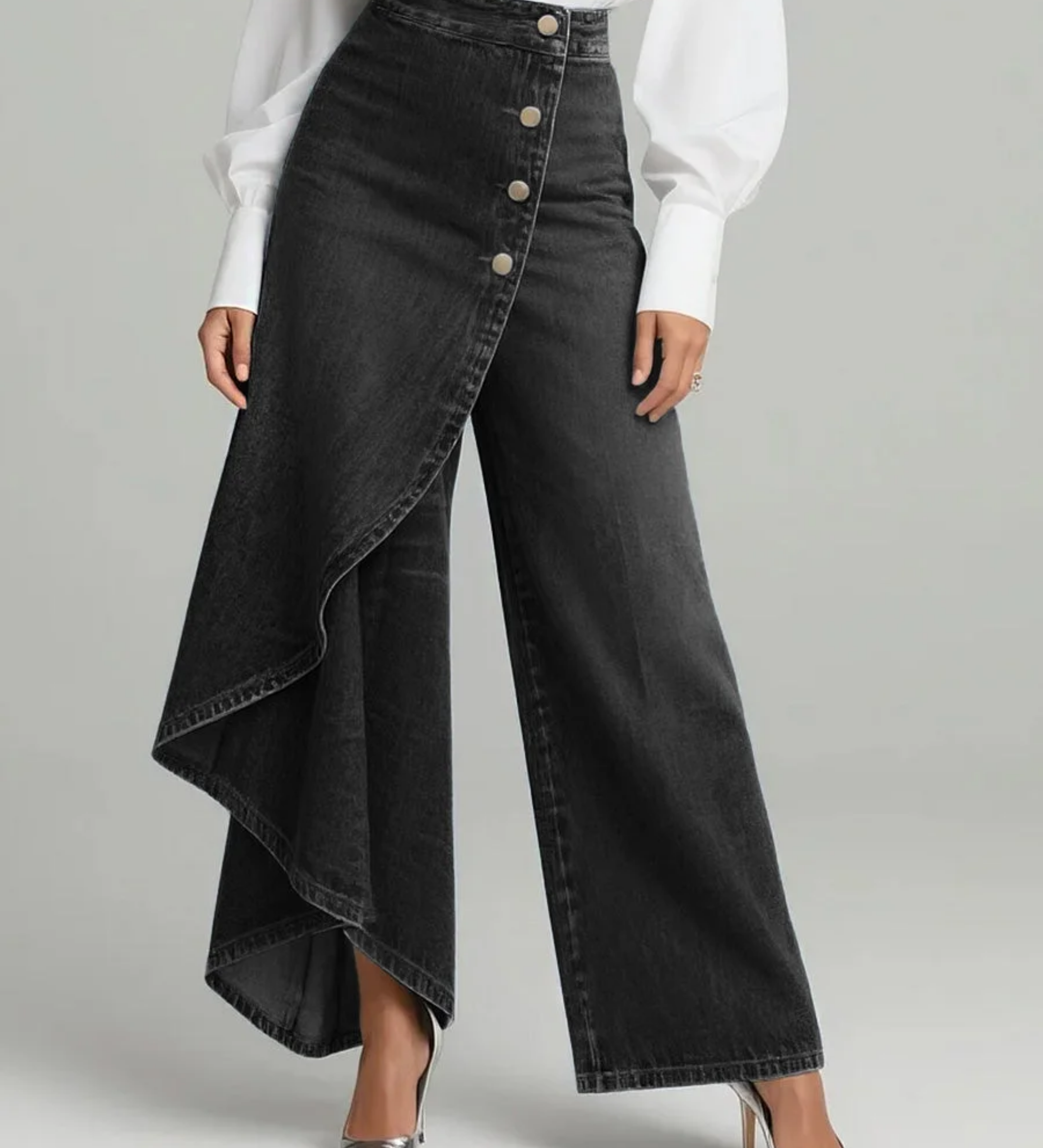 Aud – Innsvøpende denimbukser