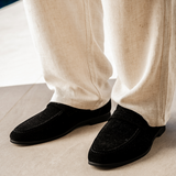 Julian | Casual business-loafer i semsket skinn for menn