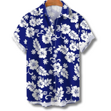 Mikael – Skjorte med korte ermer hawaii med blomstermønster