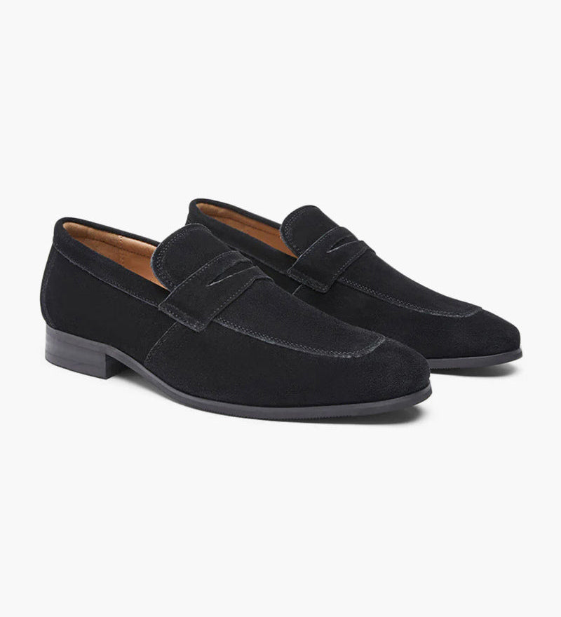 Julian | Casual business-loafer i semsket skinn for menn