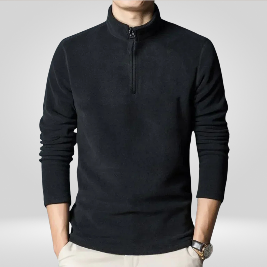 Genser fleece med glidelås for herre – varmt og behagelig design