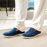 Joseph – Elegante sommermokkasiner i semsket skinn for menn