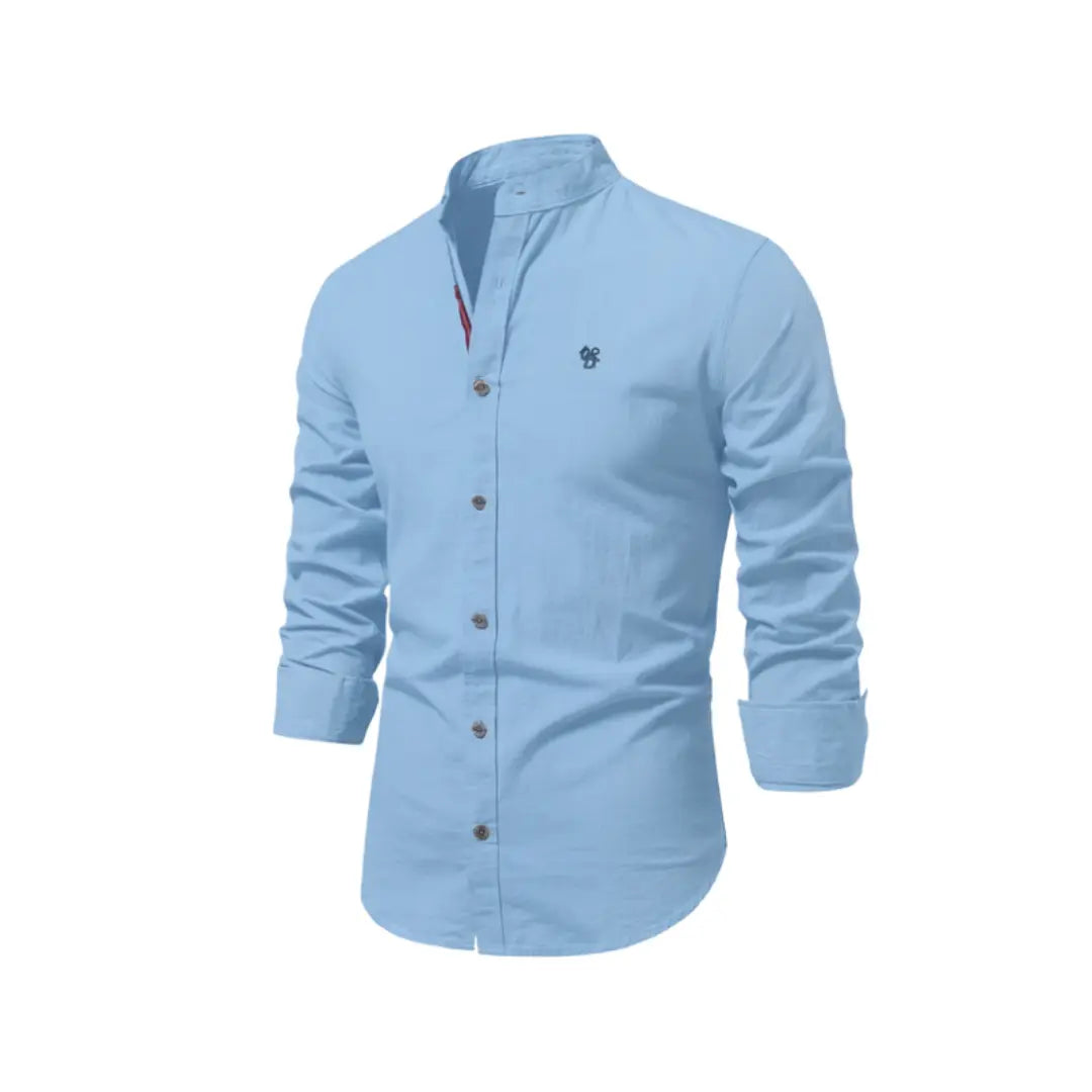 Elegant avslappet slim fit-herreskjorte med knapper