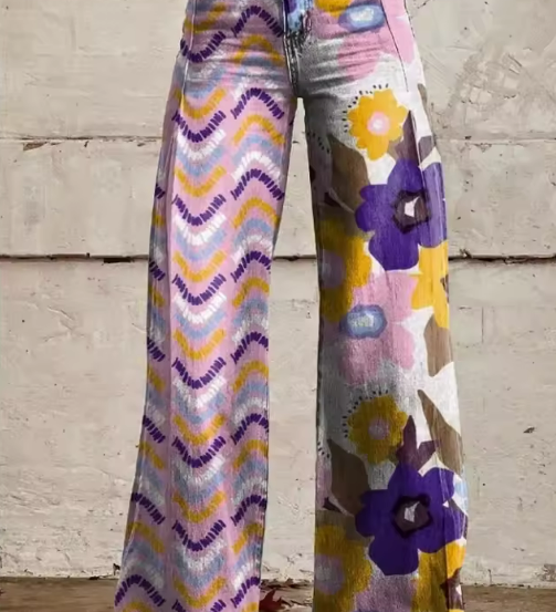 Isidora – Boho-bukser med blomster