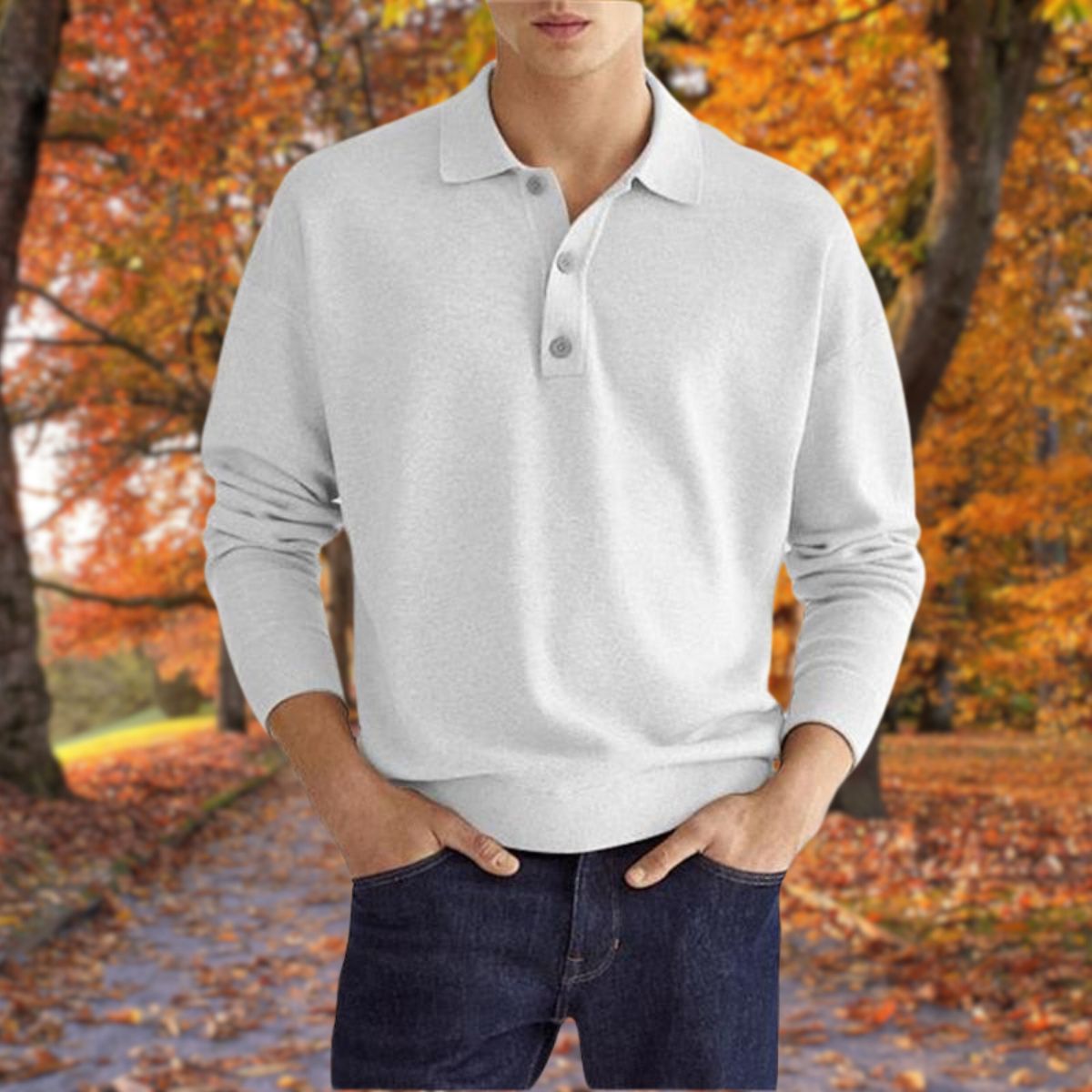 Swen™ Elegant poloskjorte-genser