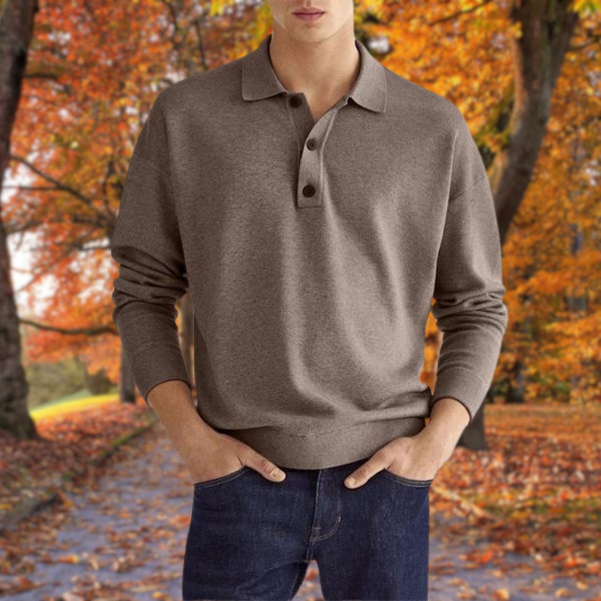 Swen™ Elegant poloskjorte-genser
