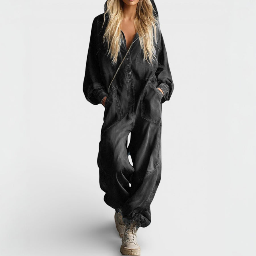 Mona – Buksedress med lange ermer og hette