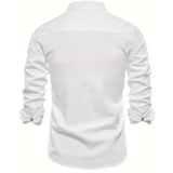 Elegant avslappet slim fit-herreskjorte med knapper