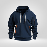 Heren Half glidelås Hoodie – Sweat med Capuche Urbain behagelig med lommer