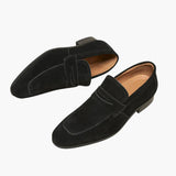 Julian | Casual business-loafer i semsket skinn for menn