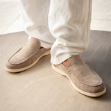 Joseph – Elegante sommermokkasiner i semsket skinn for menn