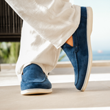 Joseph – Elegante sommermokkasiner i semsket skinn for menn