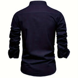 Elegant avslappet slim fit-herreskjorte med knapper