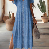 Helene – Elegant kjole retro i denim