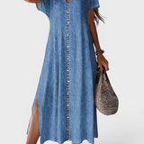 Helene – Elegant kjole retro i denim