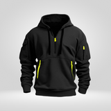 Heren Half glidelås Hoodie – Sweat med Capuche Urbain behagelig med lommer