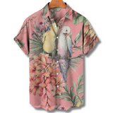 Mikael – Skjorte med korte ermer hawaii med blomstermønster