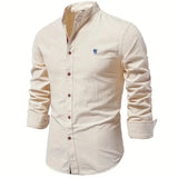 Elegant avslappet slim fit-herreskjorte med knapper