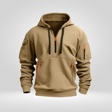 Heren Half glidelås Hoodie – Sweat med Capuche Urbain behagelig med lommer