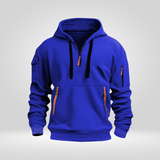 Heren Half glidelås Hoodie – Sweat med Capuche Urbain behagelig med lommer