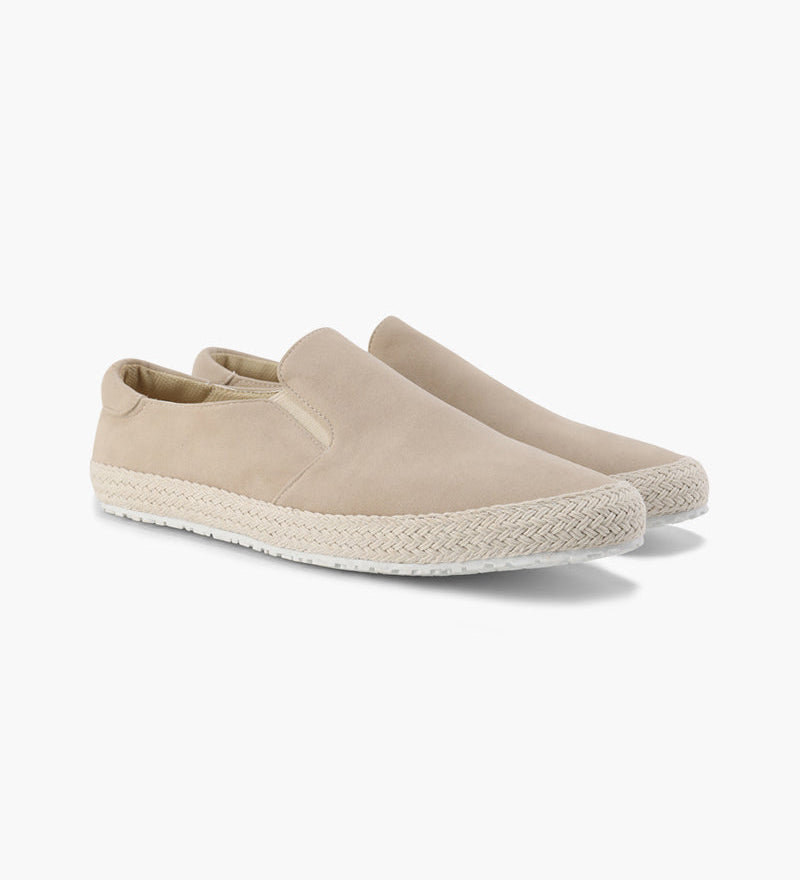 Jacob – Elegant espadrille for menn i semsket skinn med jutesåle