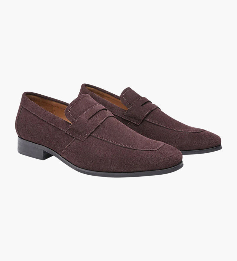 Julian | Casual business-loafer i semsket skinn for menn
