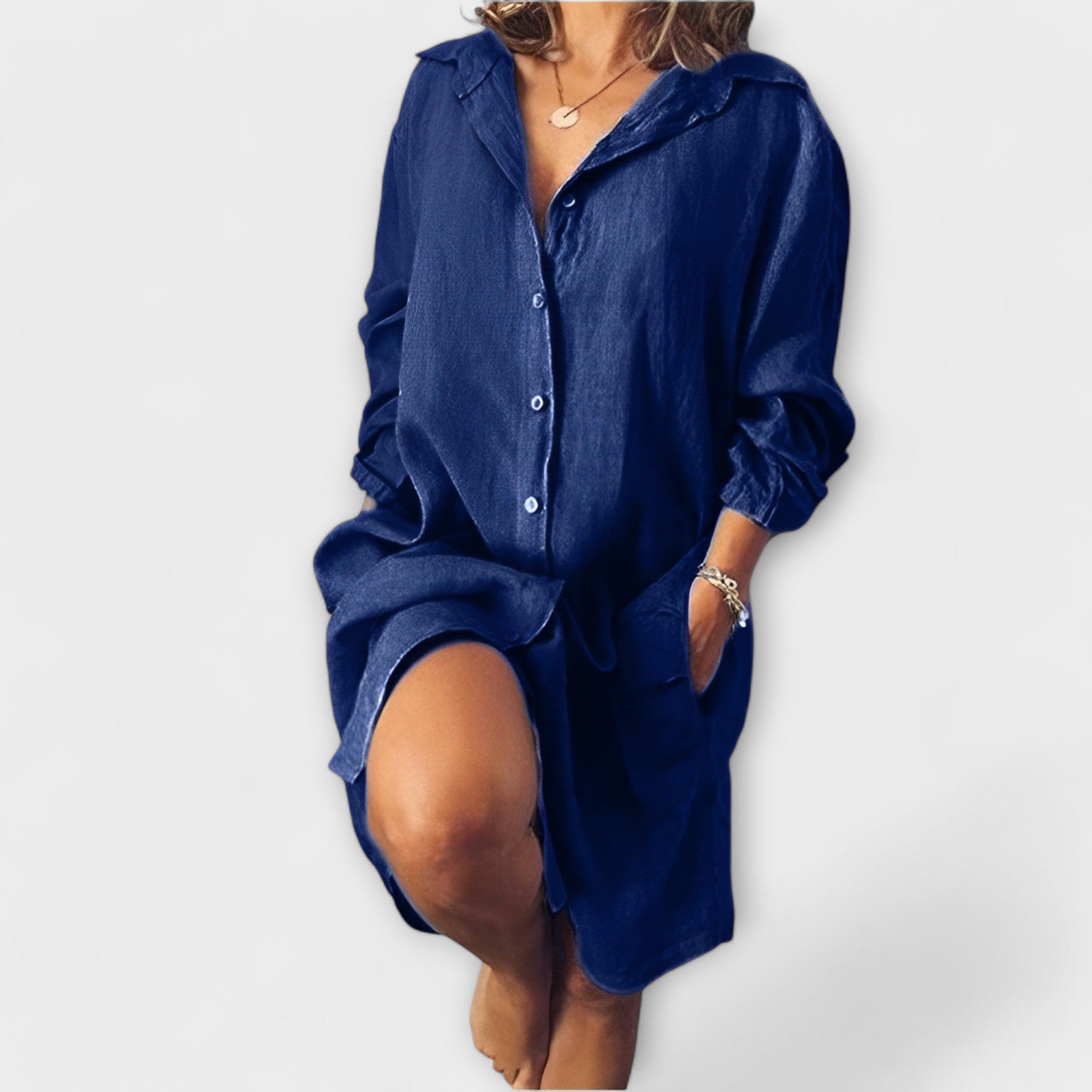Margrete – Avslappet linbluse