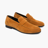 Julian | Casual business-loafer i semsket skinn for menn