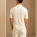 Herrepoloskjorte i beige – elegant & tidløs