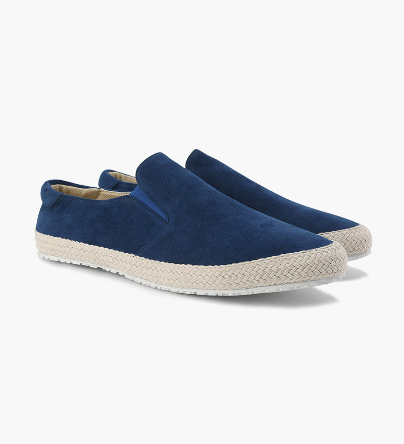 Jacob – Elegant espadrille for menn i semsket skinn med jutesåle