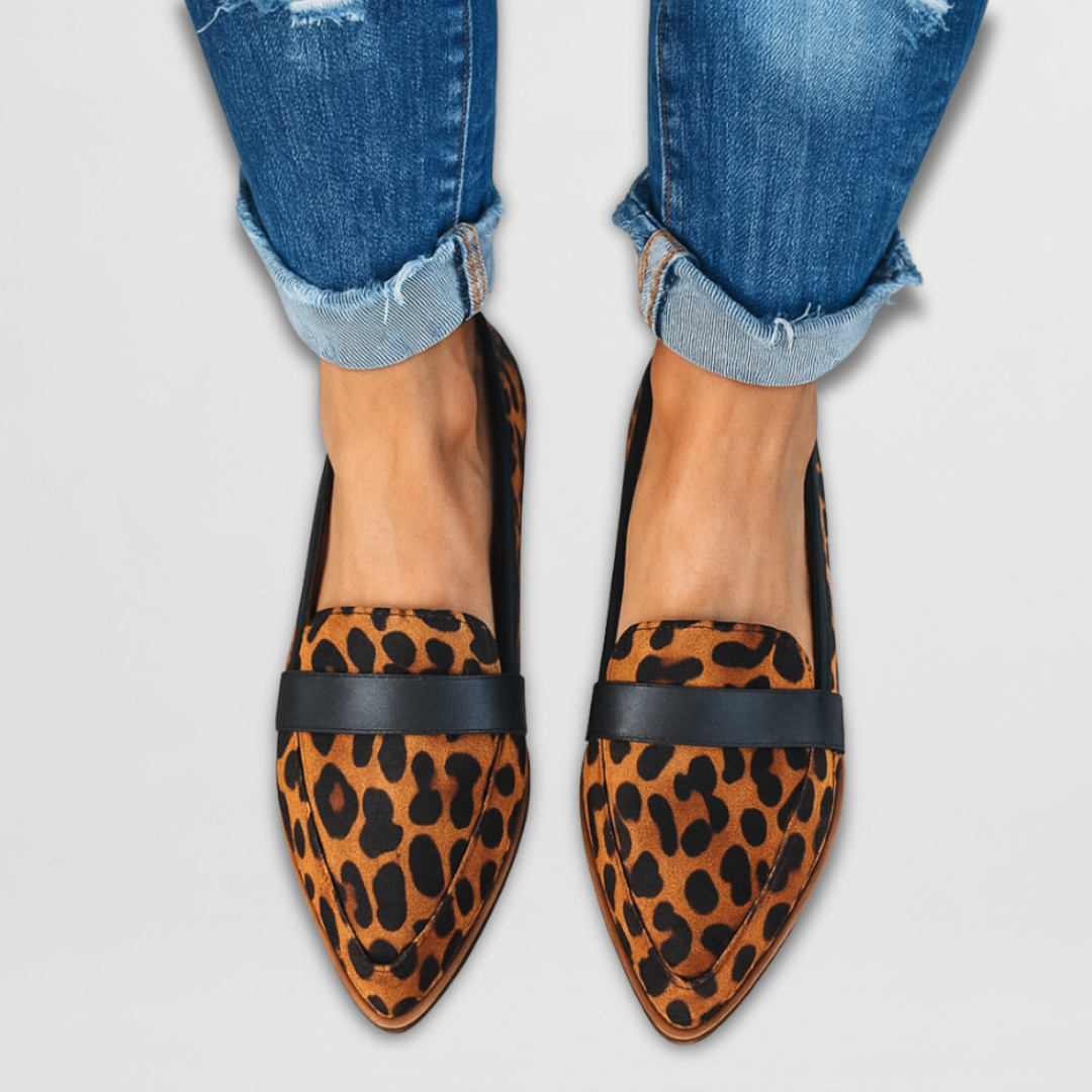 Nadja – Mokasiner i semsket skinn