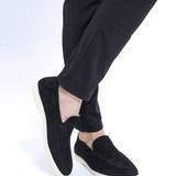 Joseph – Elegante sommermokkasiner i semsket skinn for menn