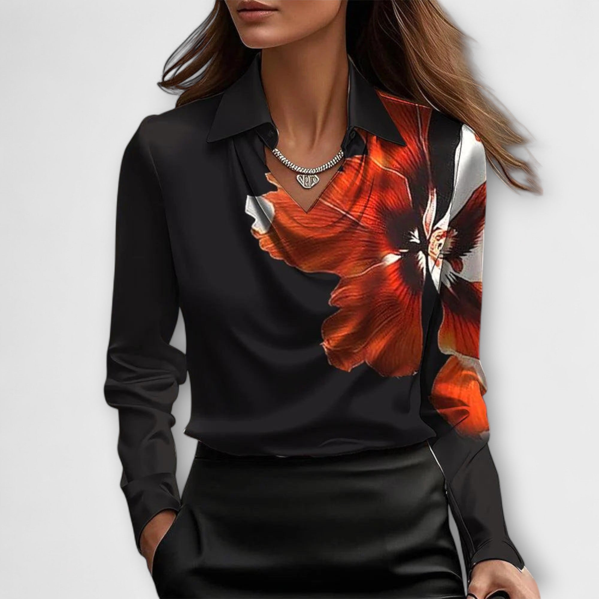 Marianne – Skinnende bluse