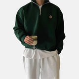 Avslappet™ Sweat med krage med glidelås for herre | sporty og behagelig | perfekt for enhver Jour