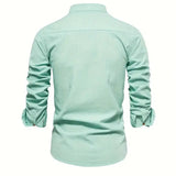 Elegant avslappet slim fit-herreskjorte med knapper