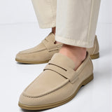 Beige mokkasin – Der eleganse møter komfort