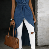 Jenny – Denimtunika med V-hals