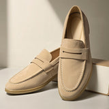 Beige mokkasin – Der eleganse møter komfort