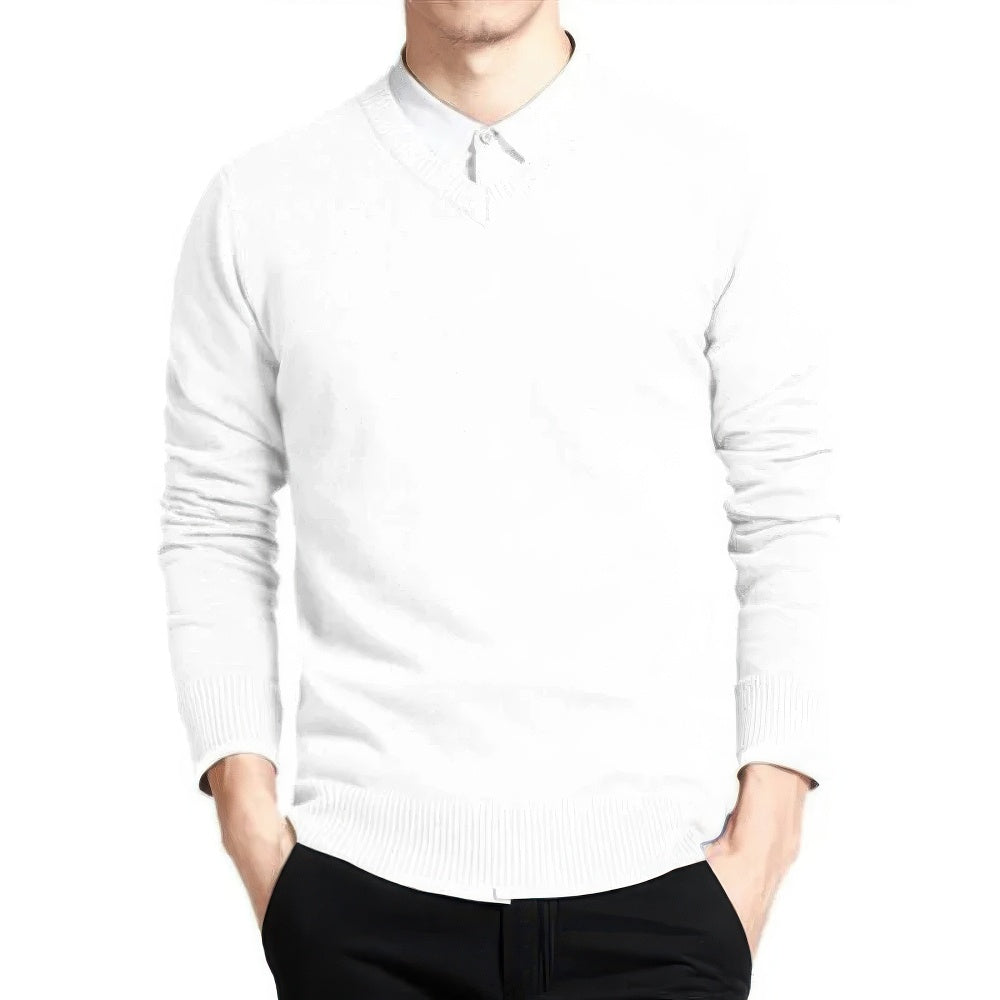 Sanderijn™ Klassisk herregenser med V-hals