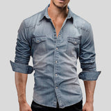Cedrik – Skjorte i denim for herre med Vintage-look