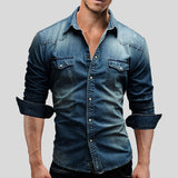 Cedrik – Skjorte i denim for herre med Vintage-look