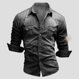 Cedrik – Skjorte i denim for herre med Vintage-look