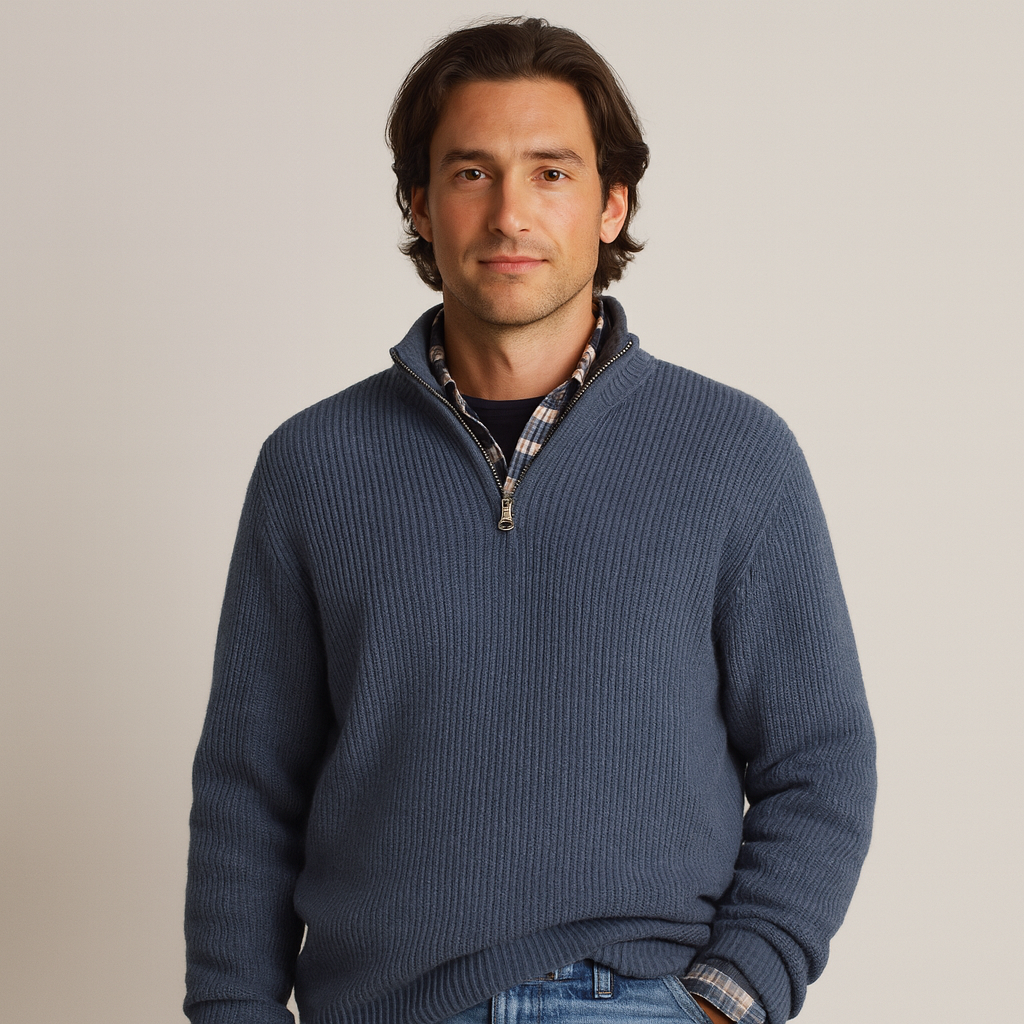 Giovanni Moretti – Genser i kashmir for herre med glidelås