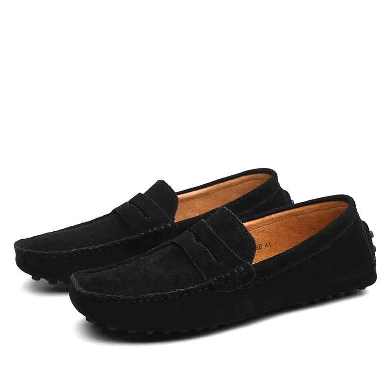 Leonardo | Tøfler i semsket skinn – Italiensk stil