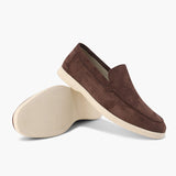 Joseph – Elegante sommermokkasiner i semsket skinn for menn