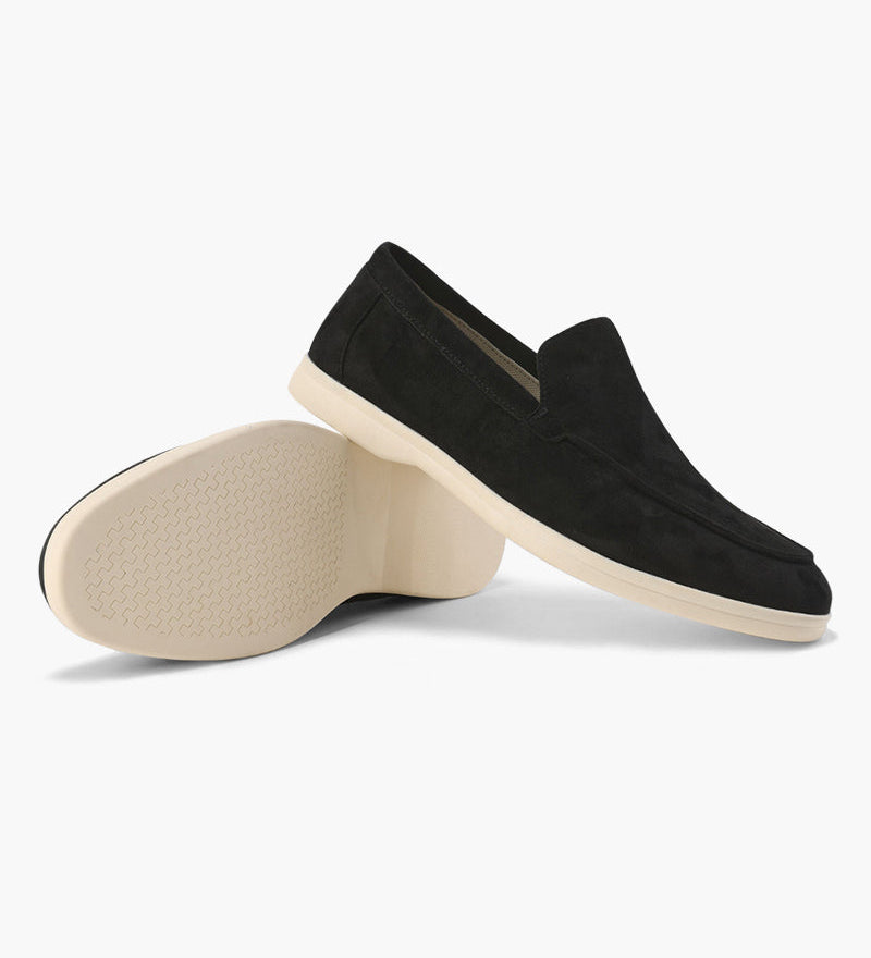Joseph – Elegante sommermokkasiner i semsket skinn for menn