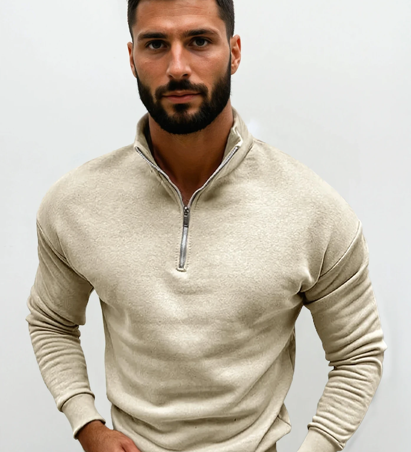 Lorenzo Bianchi – Genser for herre Luxe med glidelås kort og Style tidløs