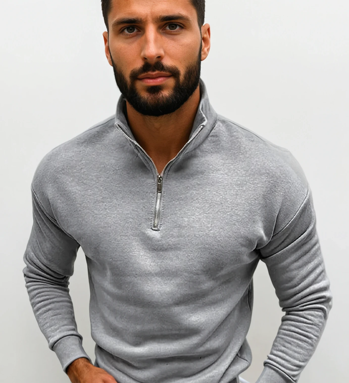 Lorenzo Bianchi – Genser for herre Luxe med glidelås kort og Style tidløs